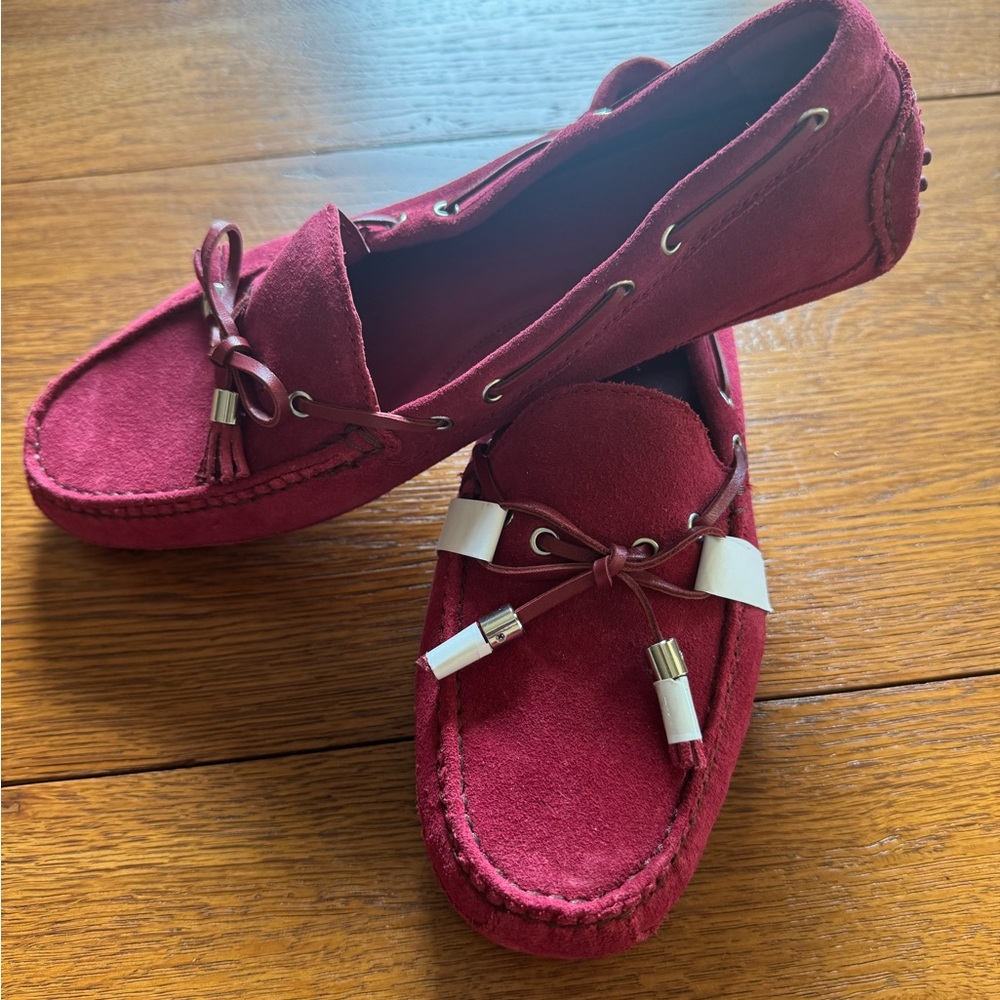Cole Haan Red Suede Moccasins